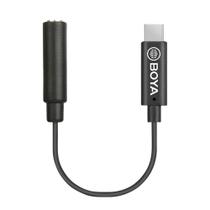 Cabo Adaptador de Áudio Boya By-k4 Usb C Macho para 3.5mm Fêmea Preto