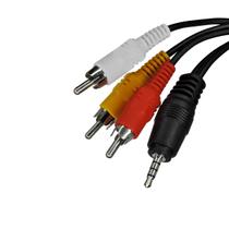 Cabo Adaptador de Áudio e Vídeo P2 Para 3 Rca 1,50 Metros