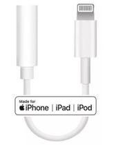 Cabo Adaptador De Audio P2 Para iPhone 7/8/x/xs/max Cor Branco Cabo Adaptador De Audio P2 Para iPhone 7/8/x/xs/max Cor Branco
