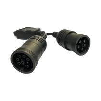 Cabo Adaptador De Diagnóstico OBDII De 60CM Com Conector Fêmea De 16 Pinos Para J1708, 6 Pinos J1939