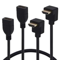 Cabo adaptador de extensão HDMI Yeworth 0,29 m, ângulo descendente de 90 Cabo adaptador de extensão HDMI Yeworth 0,29 m, ângulo descendente de 90