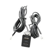 Cabo Adaptador De Extensão Para Painel De Carro Com Porta USB Tipo-C De 145cm Para Navegação Cabo Adaptador De Extensão Para Painel De Carro Com Porta USB Tipo-C De 145cm Para Navegação