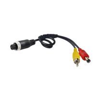 Cabo Adaptador De Monitor De Câmera Traseira De Carro 4 Pinos Macho Para Fêmea RCA AV Conversor De