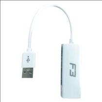 Cabo Adaptador De Rede Usb 2.0 Para Rj45 10/100 Branco