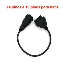 Cabo Adaptador De Scanner OBD2 Mercedes Benz De 14 Pinos Para 16 Pinos, Conector De Ferramentas De Cabo Adaptador De Scanner OBD2 Mercedes Benz De 14 Pinos Para 16 Pinos, Conector De Ferramentas De