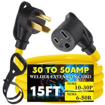 Cabo adaptador de soldador Tellegloww 30A 10-30P macho para 6-50R fêmea Cabo adaptador de soldador Tellegloww 30A 10-30P macho para 6-50R fêmea