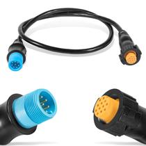 Cabo adaptador de transdutor de 8 pinos para sirene de 12 pinos Garmin