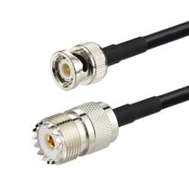 Cabo adaptador Eightwood UHF Feminino SO239 para BNC Macho RG58 100cm