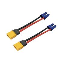 Cabo Adaptador ESC Para Bateria RC 2 Peças EC5 Macho Fêmea Plugue Para Deans EC3 XT60 XT90 XT90H