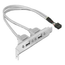Cabo Adaptador Espelho Traseiro 2 Portas USB 2.0 Aleta Bracket Header 9 Pinos Placa-Mãe Plug and Play