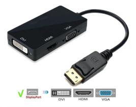 Cabo Adaptador F3, JC-DP3IN1, Displayport Para Hdmi + Vga + Dvi 3 Em 1