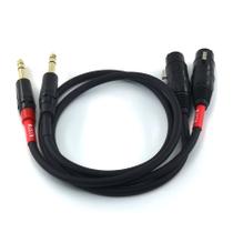 Cabo adaptador fêmea TRS para XLR Suanqi 6,35 mm para XLR de 3 pinos Cabo adaptador fêmea TRS para XLR Suanqi 6,35 mm para XLR de 3 pinos