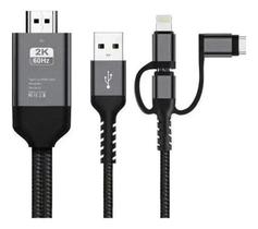 Cabo Adaptador hdmi Compativel Samsumg Motorola Cabo USB Tipo C Cabo Conversor de Vídeo Espelhamento
