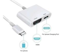 Cabo Adaptador Hdmi Para iPhone iPad Na Tv Usb Otg Lightning