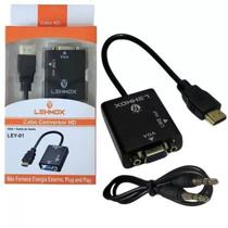 Cabo Adaptador Hdmi Para Vga Para Tv Pc Notebook Monitor