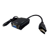 Cabo Adaptador Hdmi Para Vga Plug Play Pc Tv Monitor 19Cm Cabo Adaptador Hdmi Para Vga Plug Play Pc Tv Monitor 19Cm