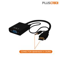 Cabo Adaptador HDMI/VGA + P2 ADP-HDMIVGA20BK PlusCable