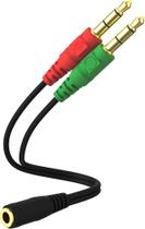 Cabo Adaptador Headphone P3 Para Headset (2 P2 Audio E Mic)