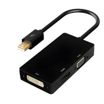 Cabo Adaptador HUB 3 em 1 Mini DisplayPort para DVI, VGA e HDMI PC TV - Athlanta