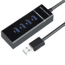 Cabo Adaptador Hub Usb 3.0 4 Portas P Computador Notebook Alta Velocidade LEY200