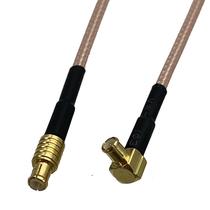 Cabo Adaptador Jumper Coaxial RF RG316 De 4 Polegadas Para 5M Com Conector Macho MCX Em Ângulo Reto