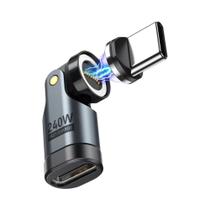 Cabo Adaptador Magnético USB C Para Tipo C OTG De Carregamento Rápido 240W Para iPhone 16 15 MacBook Cabo Adaptador Magnético USB C Para Tipo C OTG De Carregamento Rápido 240W Para iPhone 16 15 MacBook