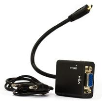 Cabo Adaptador Micro Hdmi Para Vga Com Áudio