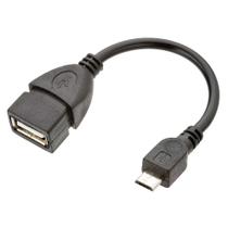 Cabo Adaptador Micro USB V8 para USB Fêmea OTG