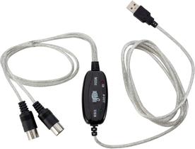 Cabo Adaptador Midi Interface Usb Conversor Audio Gravacao