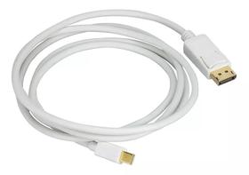 Cabo Adaptador Mini Displayport M x Displayport M 1,8m Branco 4K Ultra