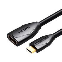 Cabo Adaptador Mini HDMI Macho Para HDMI Femea 1m Vention Cabo Adaptador Mini HDMI Macho Para HDMI Femea 1m Vention