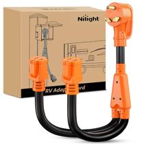 Cabo adaptador Nilight 30A RV Y Splitter 30A macho para 15A fêmea