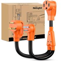 Cabo adaptador Nilight RV Y Splitter 15A 30A a 50A 3750W Cabo adaptador Nilight RV Y Splitter 15A 30A a 50A 3750W