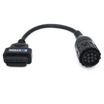 Cabo adaptador OBD2 Exctool BMW 10 pinos para 16 pinos, 30 cm Cabo adaptador OBD2 Exctool BMW 10 pinos para 16 pinos, 30 cm
