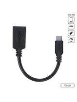 Cabo Adaptador Otg Tipo C Para Usb A 3.0 Para Celular Smartphone 15 Cm Preto - P3amup-15 Cabo Adaptador Otg Tipo C Para Usb A 3.0 Para Celular Smartphone 15 Cm Preto - P3amup-15