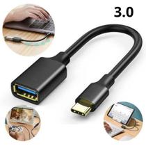 Cabo Adaptador OTG USB 3.0 para Celular Smartphone Tipo-C Type C Pendrive Mouse Teclado Pendrive Femea