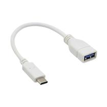 Cabo Adaptador OTG - USB-A / Type-C - Branco - Verde