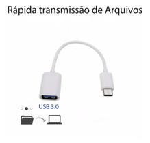 Cabo Adaptador OTG USB (fêmea) X Tipo C (macho) Pendrive
