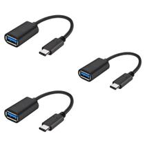 Cabo Adaptador OTG USB para Celular Smartphone Tipo-C Type C Pendrive Mouse Teclado Pendrive Femea