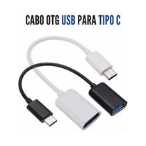 Cabo Adaptador OTG USB pra Tipo C Teclado Mouse Pendrive 2.0