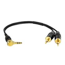 Cabo adaptador P2 90 Estéreo pra 2 P2 Mono