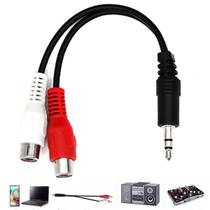 Cabo Adaptador P2 Stereo Para 2Rca Femea Aúdio 16,5Cm