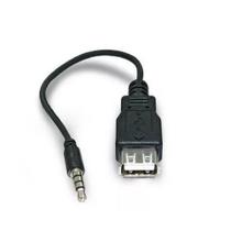 Cabo Adaptador P2 X Usb Femea Automotivo Mp3 Auxiliar 15Cm