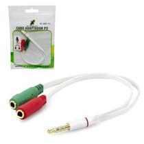 Cabo Adaptador P3 3.5mm Para 2 P2 Femea Fone e Microfone