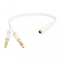 Cabo Adaptador P3 Femea x 2 P2 Macho para Headset DEX P22B Cabo Adaptador P3 Femea x 2 P2 Macho para Headset DEX P22B