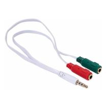 Cabo Adaptador P3 Macho + 2 Jack P2 Fêmea KP-HM040