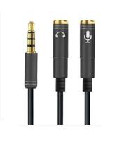 Cabo Adaptador Para Headset Celular P3 Macho 2 Jack P2 Cabo Gold 20cm