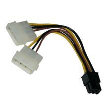 Cabo Adaptador Pci-e 2x4 Molex Para 1x6 Pinos Placa De Video Cabo Adaptador Pci-e 2x4 Molex Para 1x6 Pinos Placa De Video