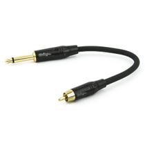 Cabo Adaptador RCA para P10 Profissional Mono - 50 cm Cabo Adaptador RCA para P10 Profissional Mono - 50 cm