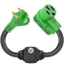Cabo adaptador RVGUARD Protetor de sobrecarga 30A a 50A 18cm verde